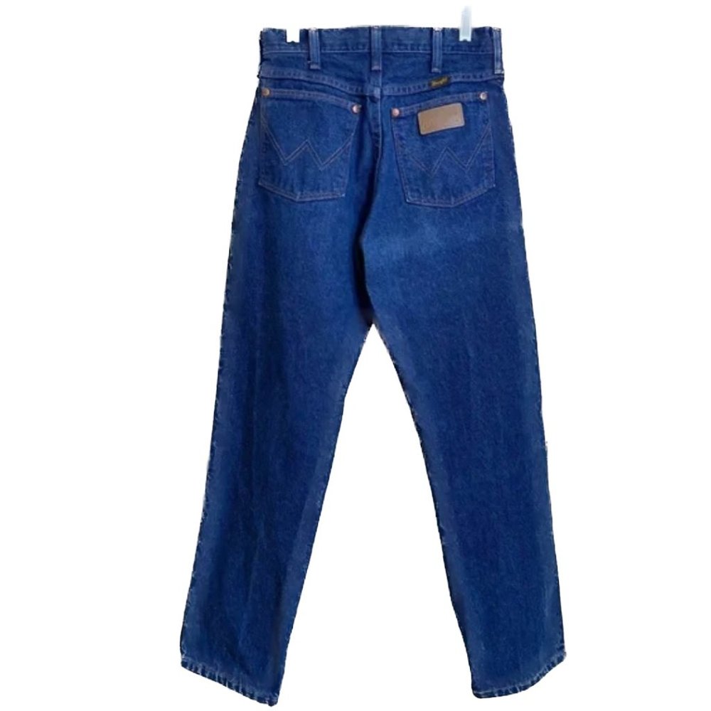 Wrangler Vintage 13MWZG Blue Jeans High Waist Slim Fit Cowboy Cut 28 X 30